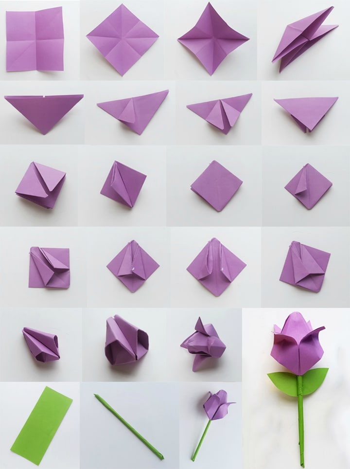 3 Fleurs en origami pour la fête des mères : un artisanat facile pour exprimer votre amour dans chaque pétale.