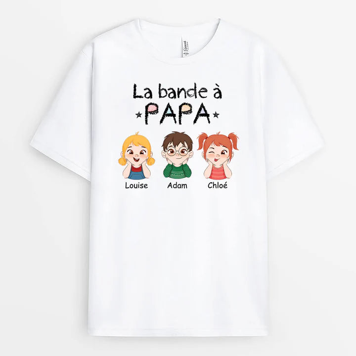 1527AFR1 t shirt la bande de papa personnalise