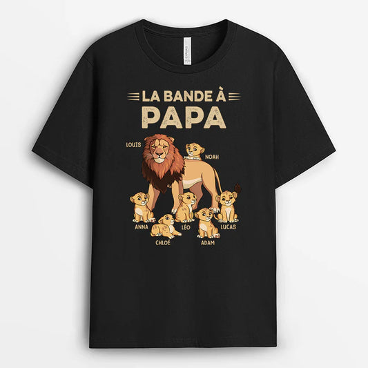 2137AFR1 t shirt la bande a papa lion personnalise