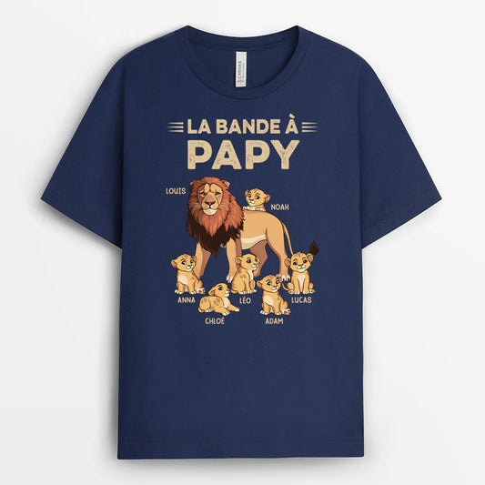 2137AFR2 t shirt la bande a papa lion personnalise